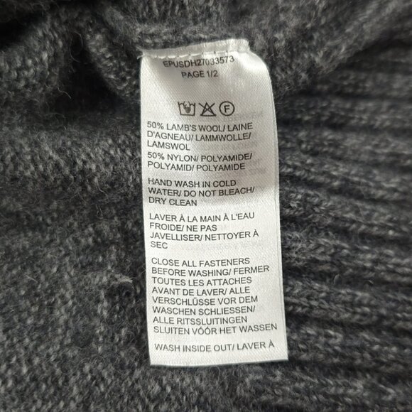 Black Brown 1826 Men's Grey Lambswool Blend 1/4 Zip Pullover Sweater Size Small - Picture 9 of 14